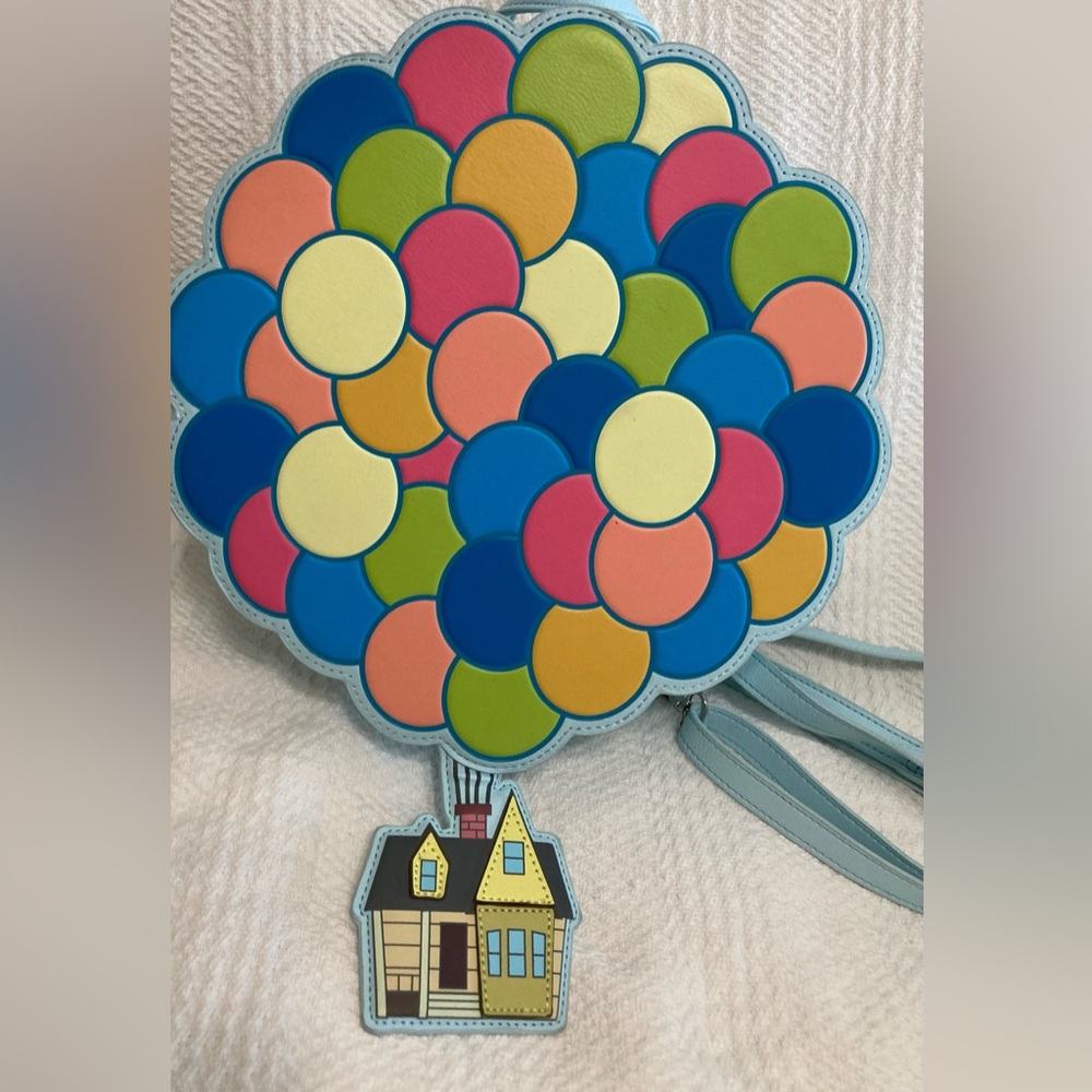 Loungefly Disney Pixar Up Balloon House Convertible Mini Backpack